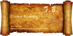 Tinka Bianka névjegykártya